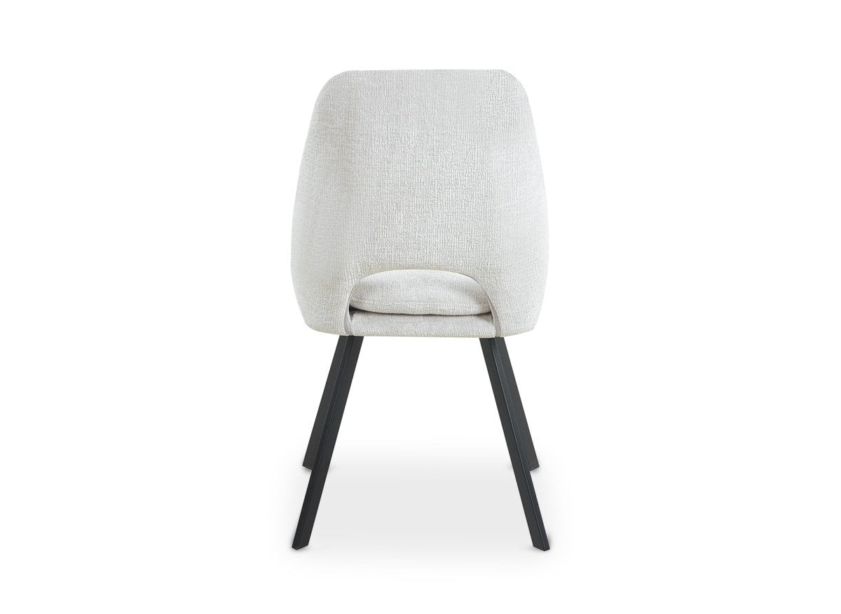 Lot de 4 chaises en velours texturé beige NARCISSE - DécoInParis