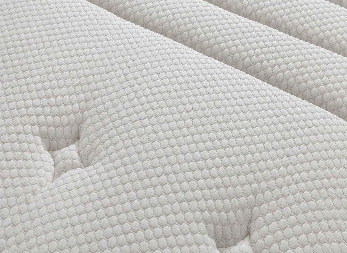 Matelas hybride NATURAL 140 x 190 cm ressorts ensachés et soie épaisseur 29 cm - DécoInParis