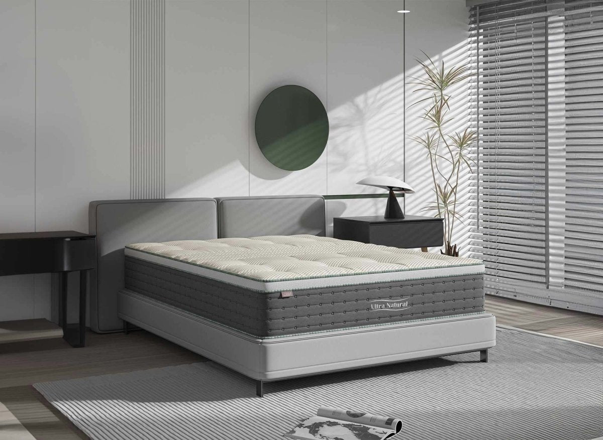 Matelas hybride NATURAL 180 x 200 cm ressorts ensachés et soie épaisseur 29 cm - DécoInParis