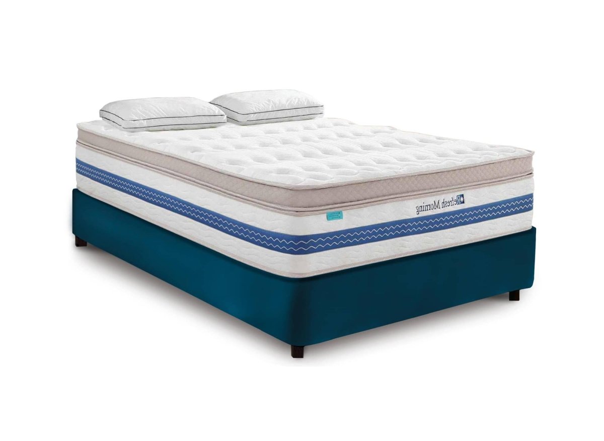 Matelas hybride REFRESH 140 x 190 cm ressorts ensachés et mémoire de forme épaisseur 32 cm - DécoInParis