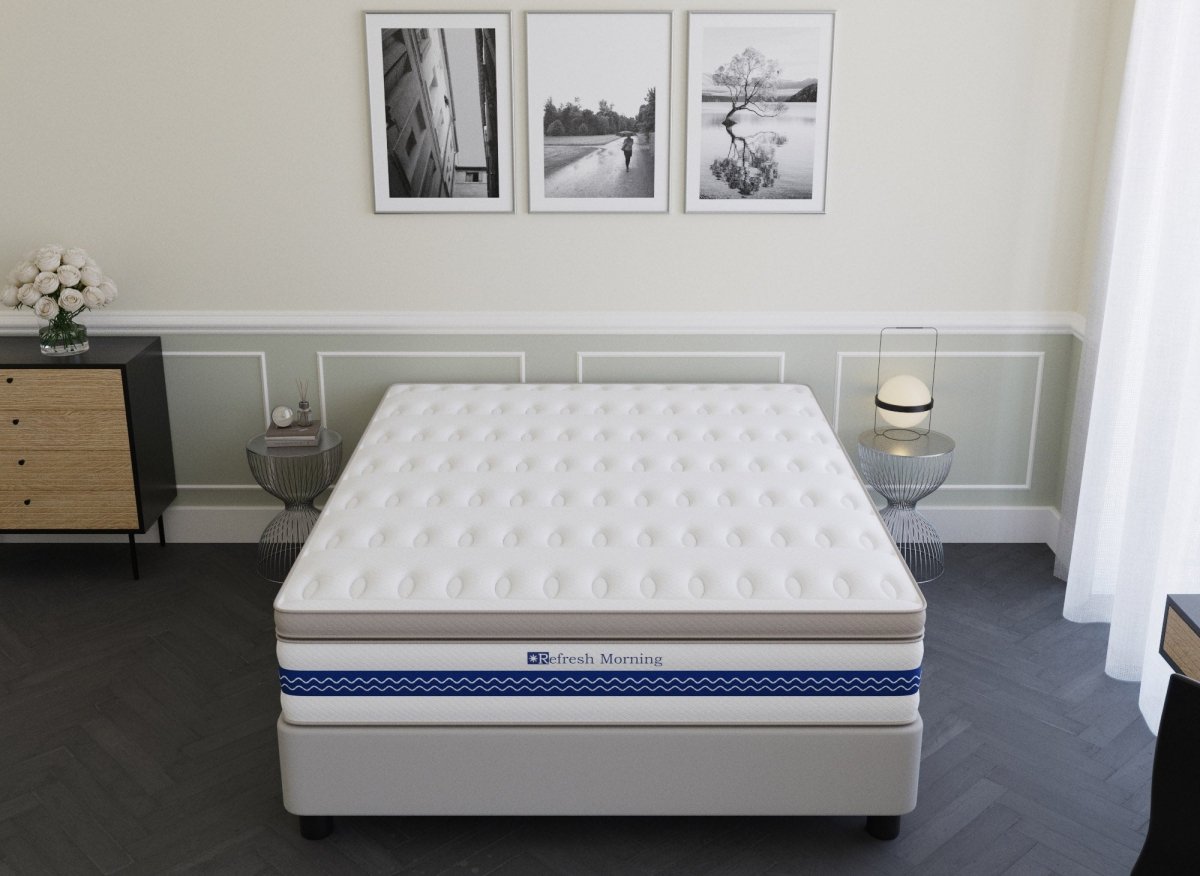 Matelas hybride REFRESH 180 x 200 cm ressorts ensachés et mémoire de forme épaisseur 32 cm - DécoInParis