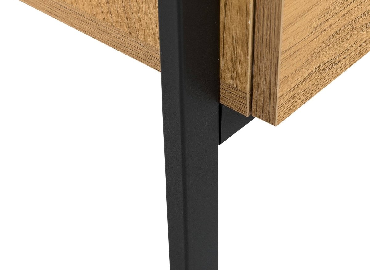 Meuble d'entrée portant et 2 tiroirs en bois et métal GLENN - DécoInParis