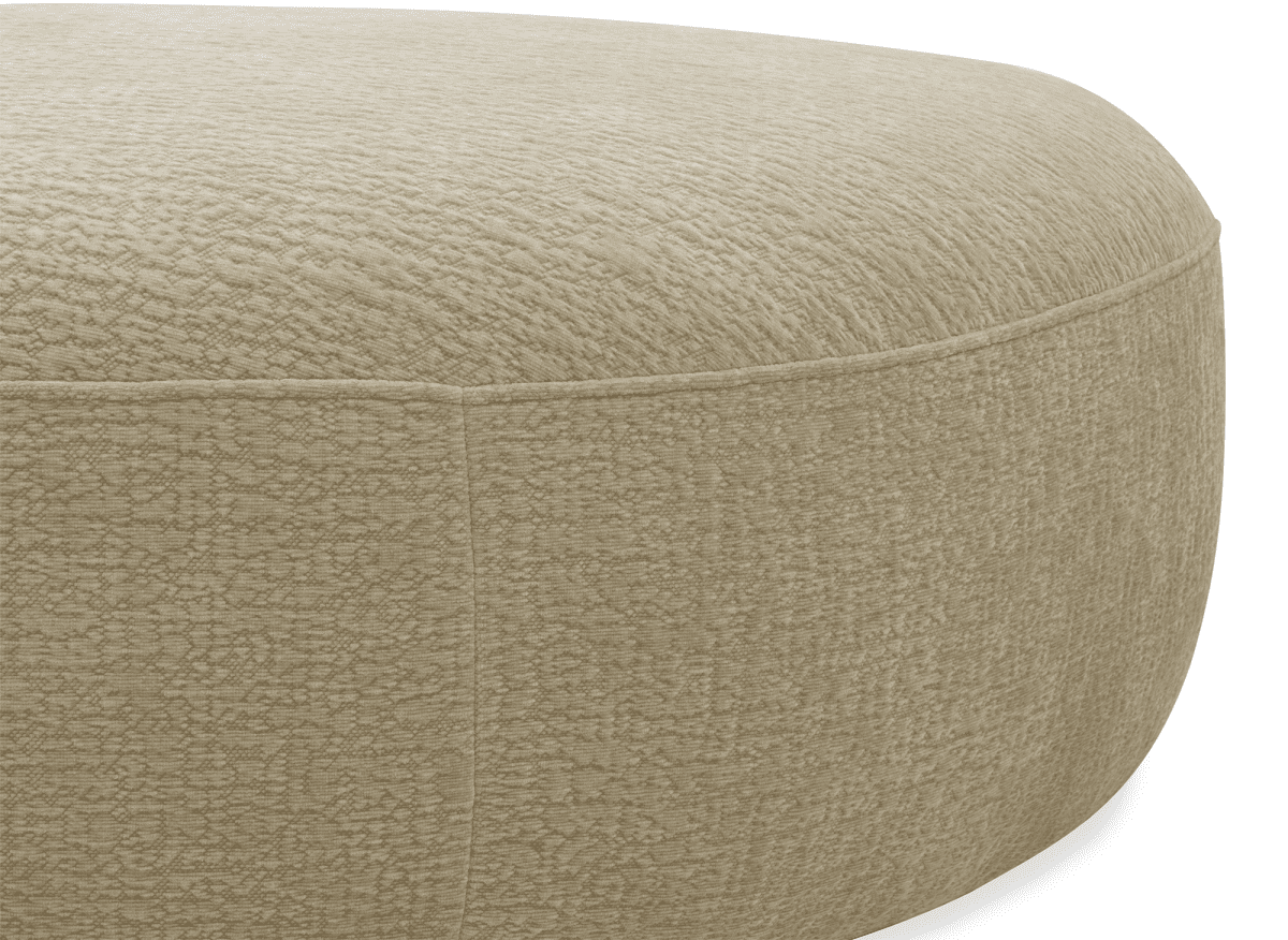 Pouf en velours tissé beige IMENIA - DécoInParis