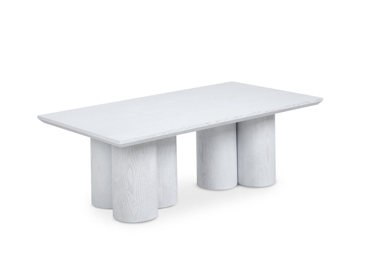 Table basse blanche pieds forme organique ROSALIA - DécoInParis
