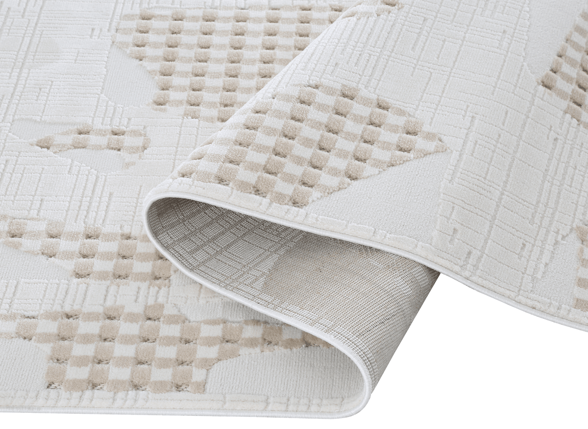 Tapis beige à motifs 160 x 230 cm BRUME - DécoInParis