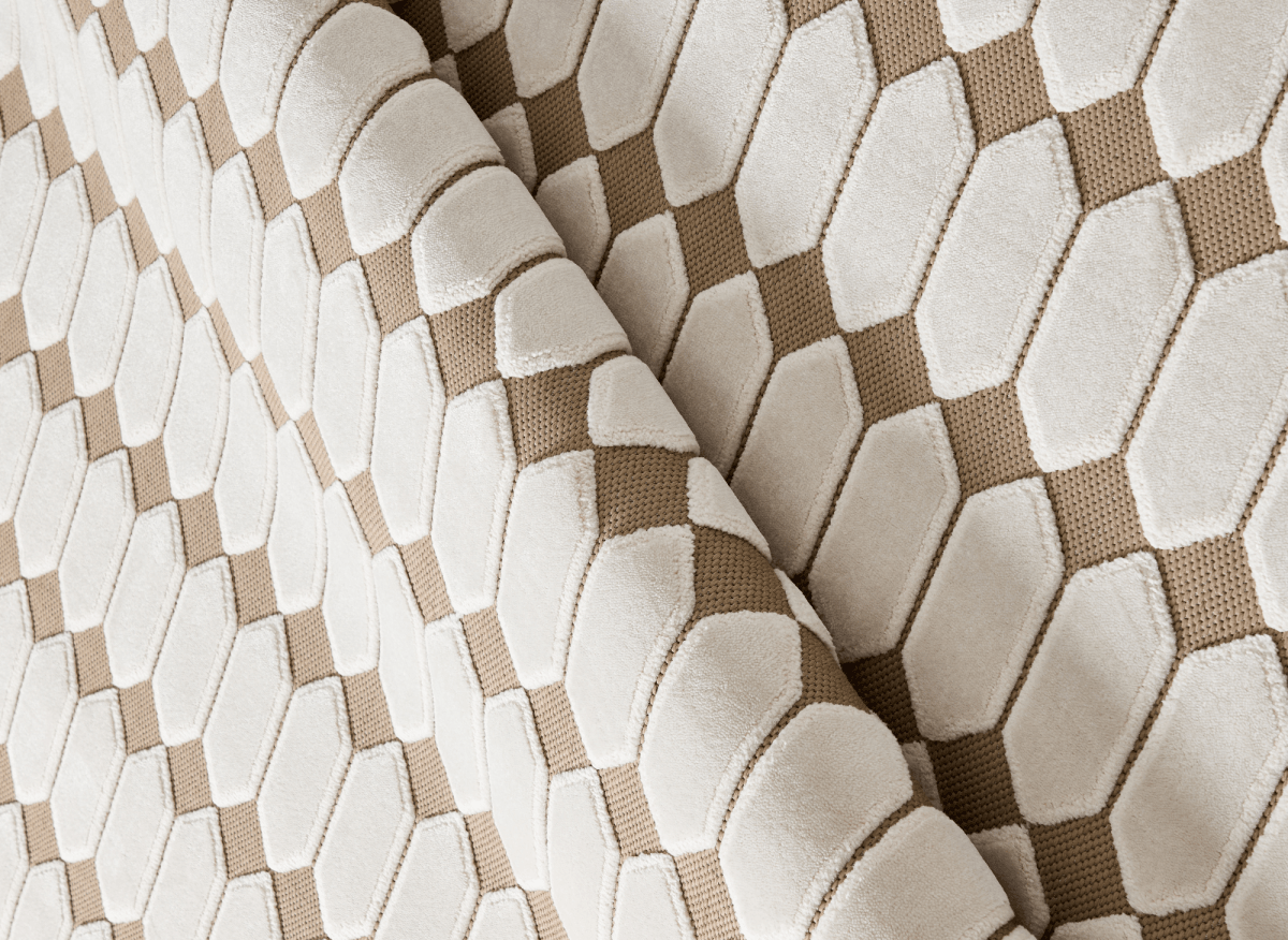 Tapis beige à motifs hexagonal 200 x 290 cm KELVYN - DécoInParis