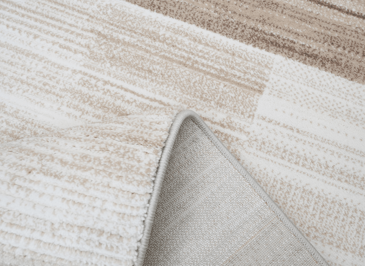 Tapis beige à motifs rectangulaires 160 x 230 cm NOMADE - DécoInParis