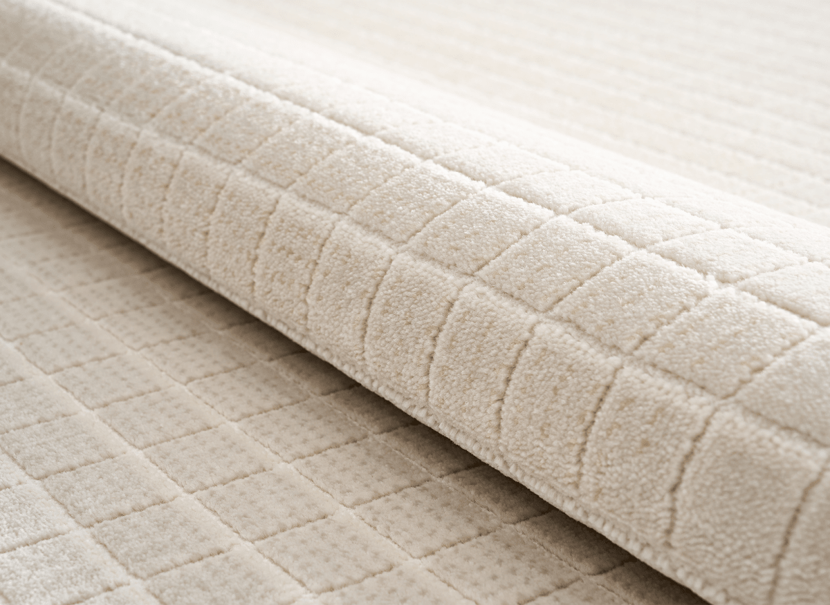 Tapis beige à petits carreaux 160 x 230 cm TALO - DécoInParis