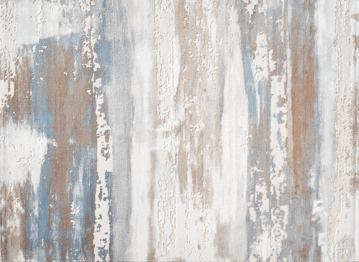 Tapis beige et bleu à motifs graphiques 160 x 230 cm MOSCOU - DécoInParis