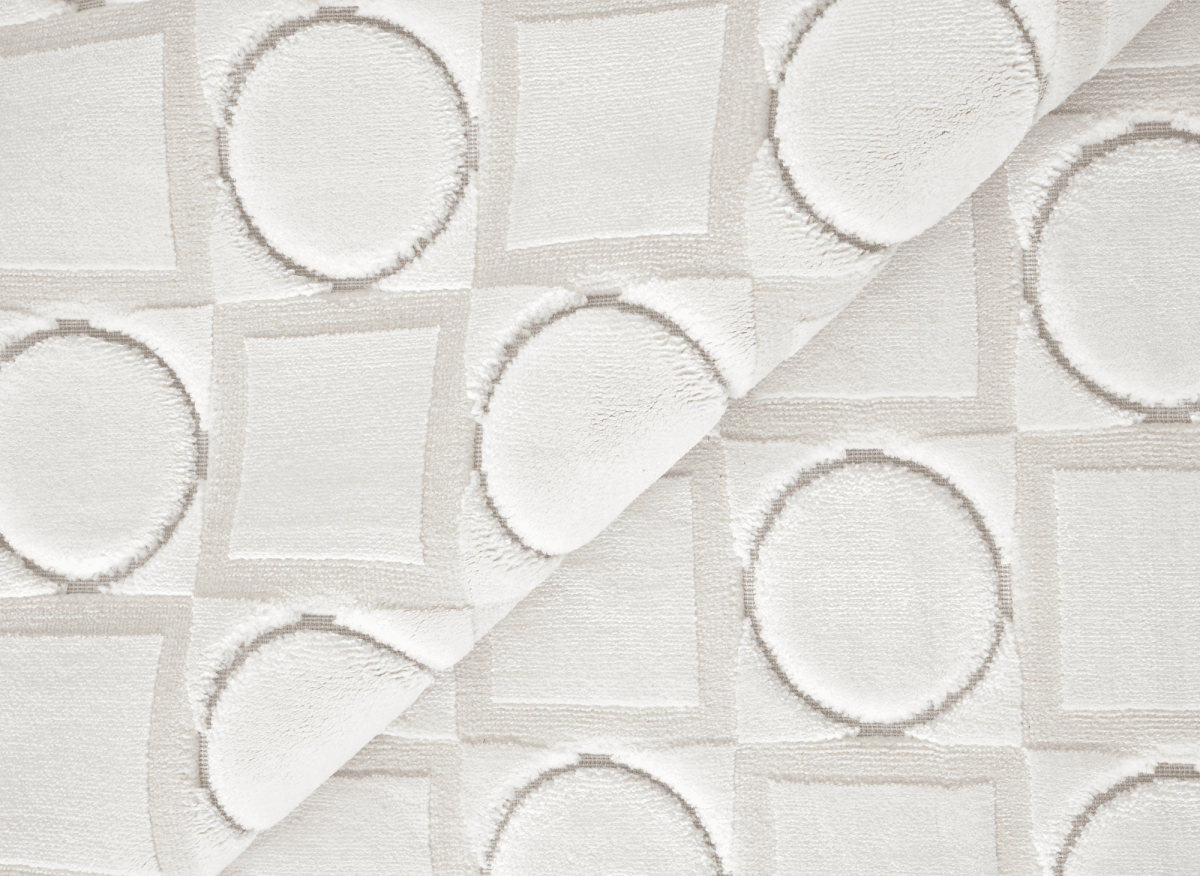 Tapis blanc écru à formes géométriques 154 x 230 cm KAELIES - DécoInParis