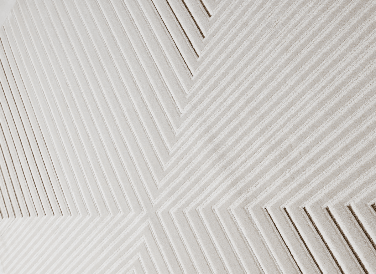 Tapis blanc écru à motifs chevrons 200 x 290 cm AMONA - DécoInParis