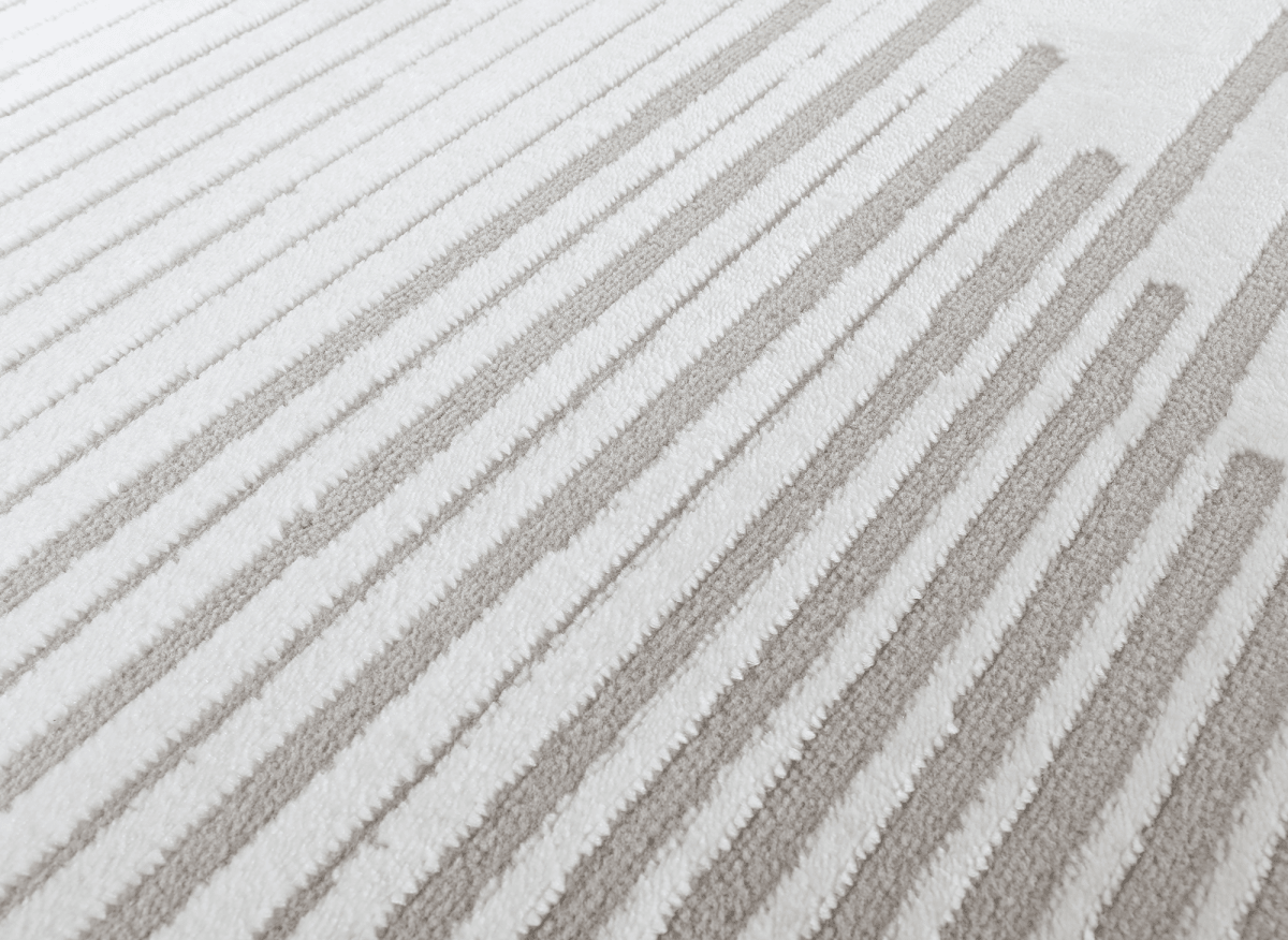 Tapis gris à lignes asymétriques 160 x 230 cm VENISE - DécoInParis