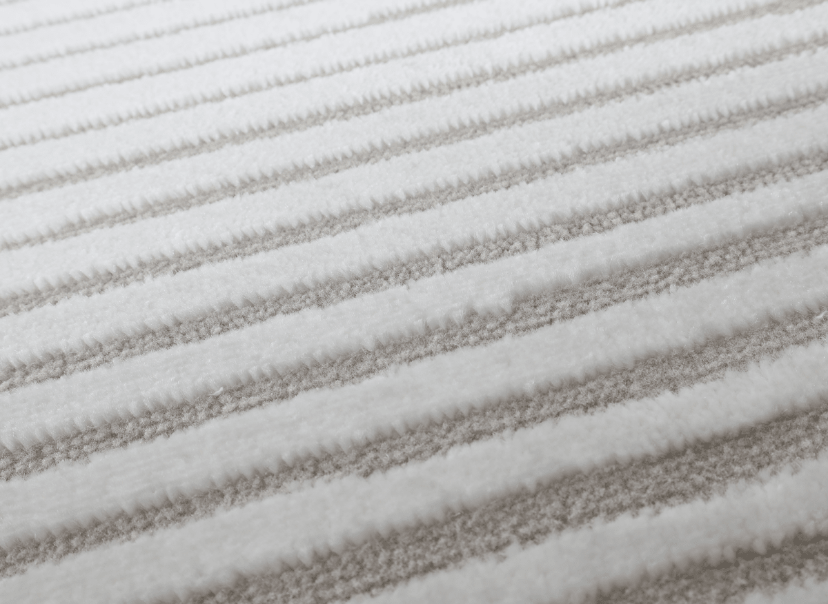 Tapis gris à lignes asymétriques 160 x 230 cm VENISE - DécoInParis