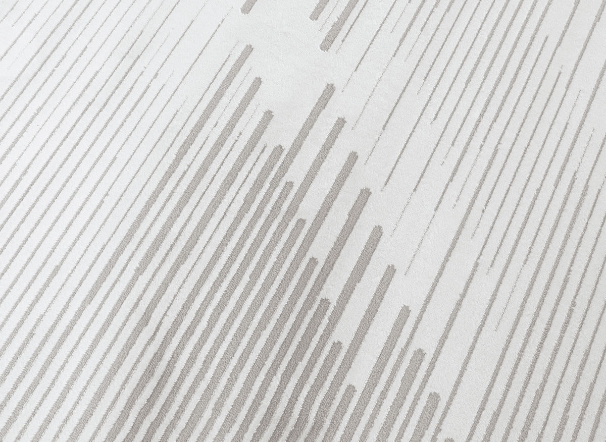 Tapis gris à lignes asymétriques 200 x 290 cm VENISE - DécoInParis