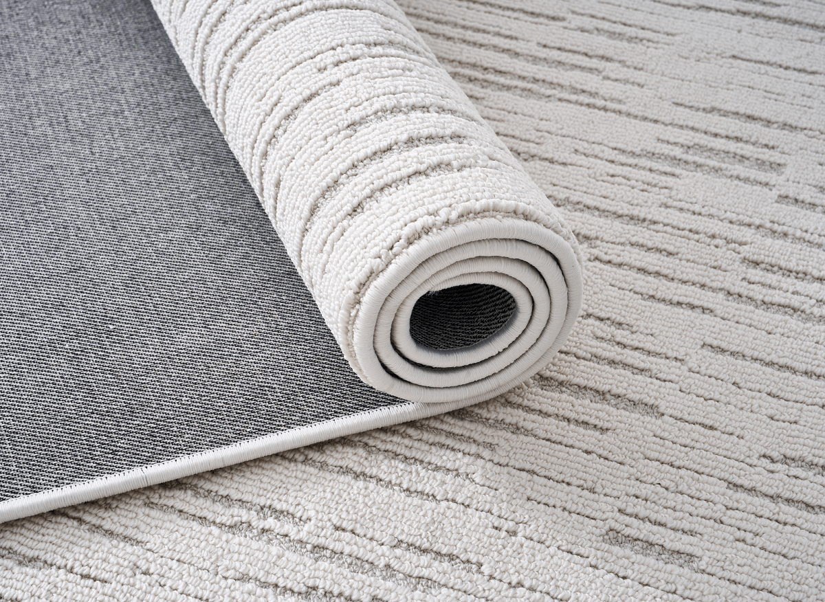 Tapis gris à motifs 200 x 290 cm BRIDGE - DécoInParis