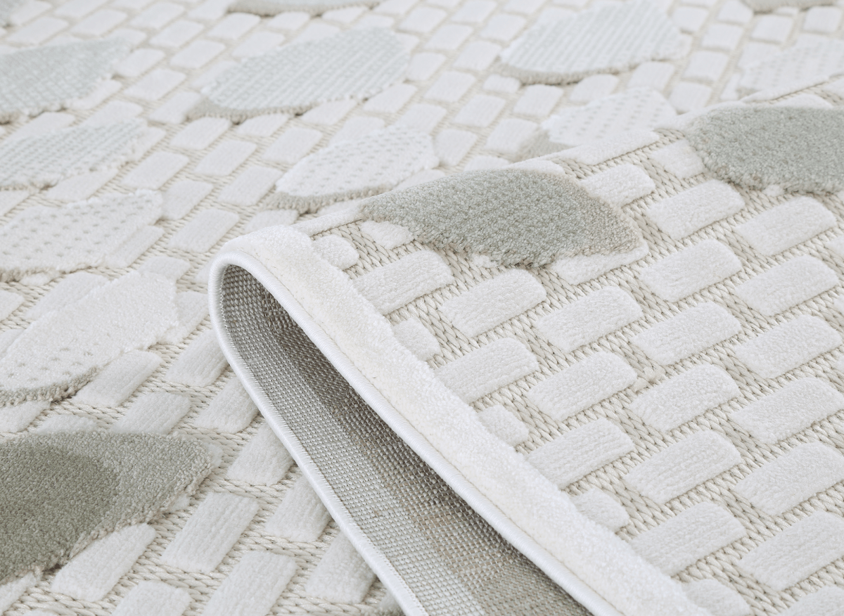 Tapis gris à motifs écailles 160 x 230 cm OLERA - DécoInParis