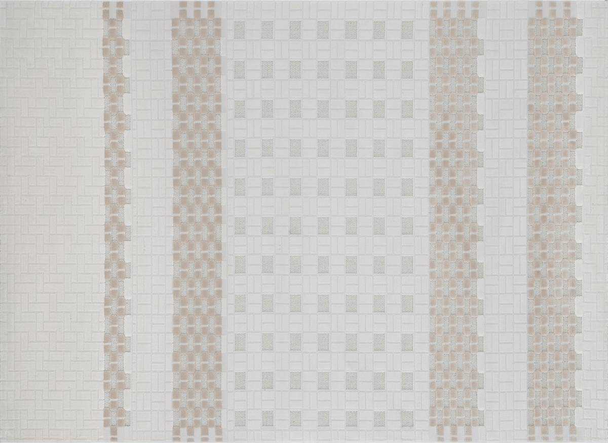 Tapis gris à motifs graphiques 160 x 230 cm ORCHIDÉE - DécoInParis