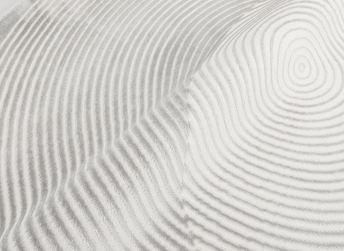 Tapis gris à motifs ronds 160 x 230 cm UTAH - DécoInParis