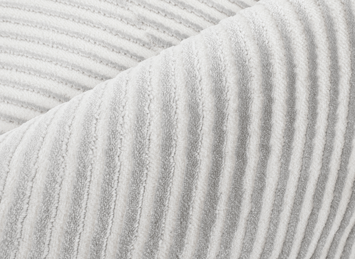 Tapis gris à motifs ronds 200 x 290 cm UTAH - DécoInParis