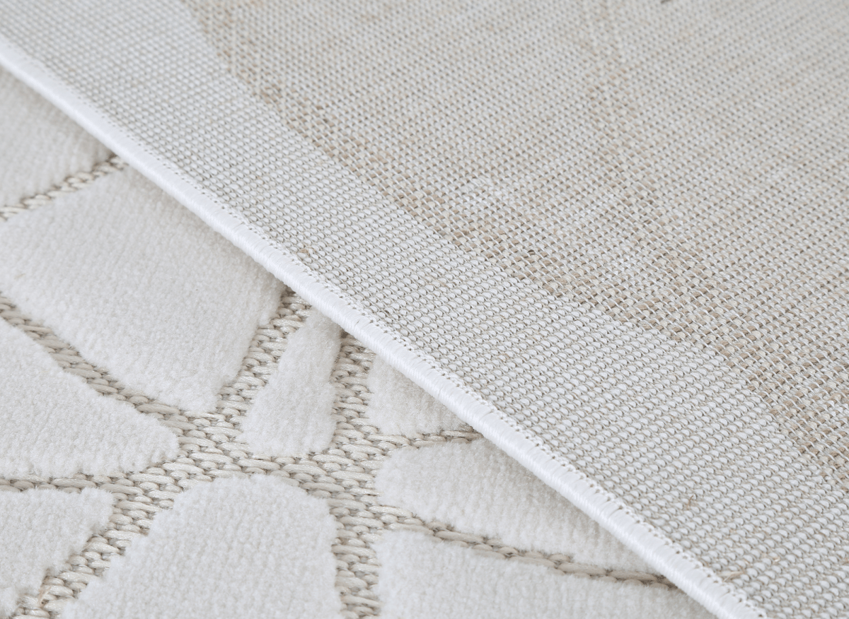 Tapis gris à motifs rosaces 200 x 290 cm SINGAPOUR - DécoInParis