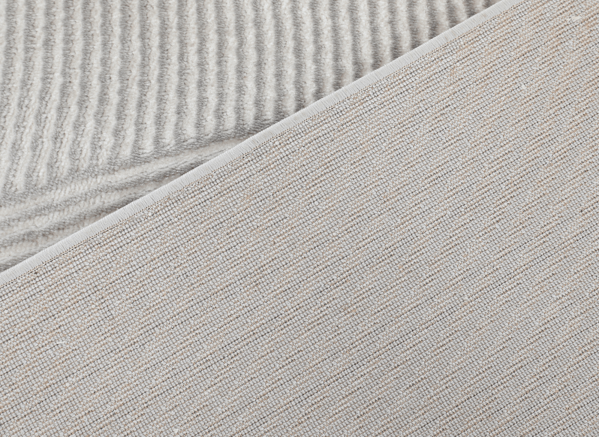 Tapis gris à motifs vague 160 x 230 cm KANSAS - DécoInParis