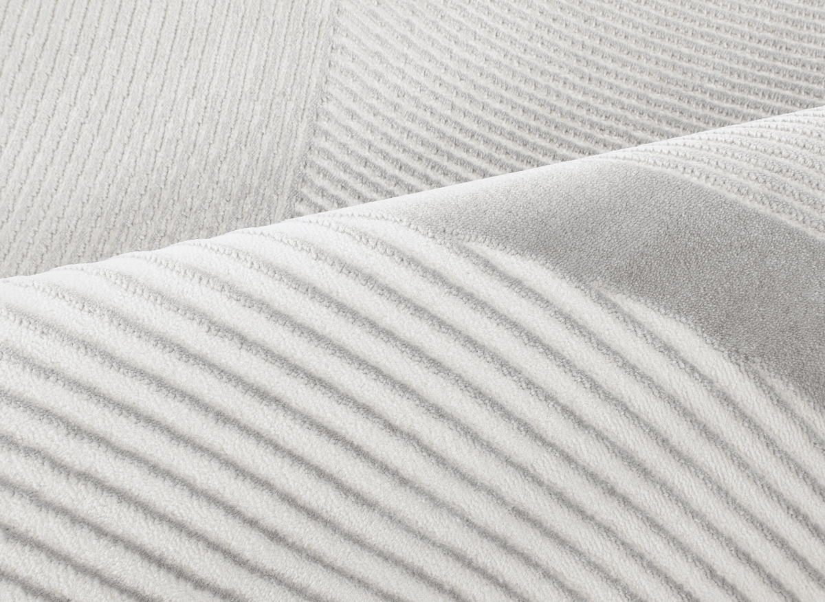 Tapis gris à motifs vague 160 x 230 cm KANSAS - DécoInParis