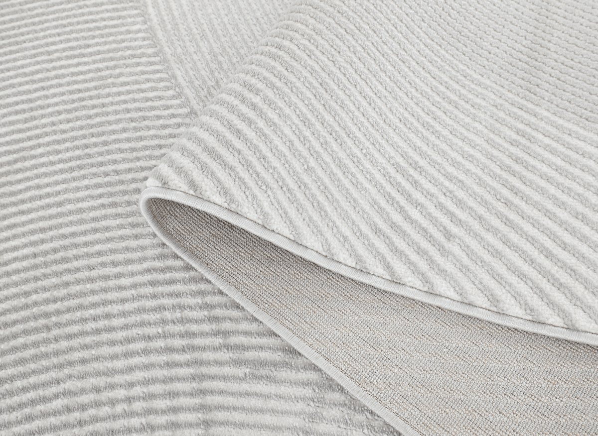 Tapis gris à motifs vague 200 x 290 cm KANSAS - DécoInParis