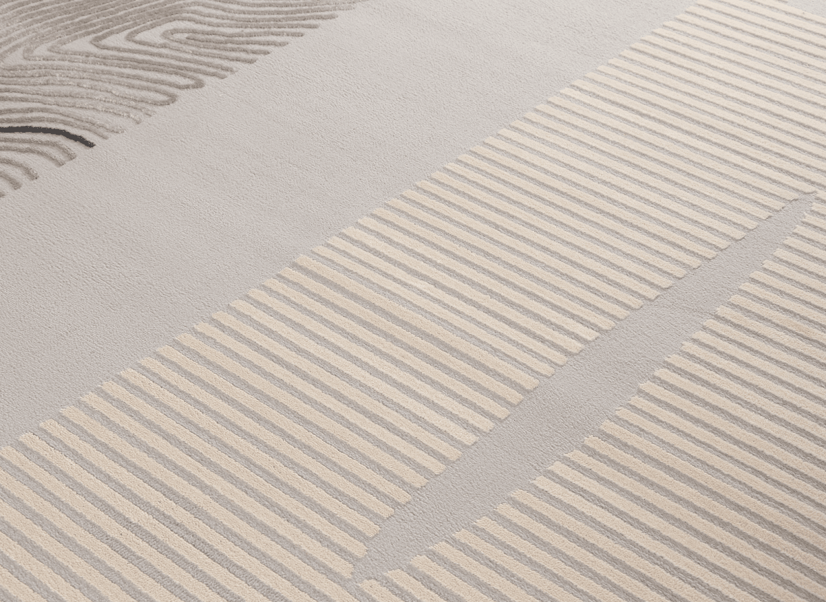 Tapis gris et beige à motifs 200 x 290 cm LYAH - DécoInParis