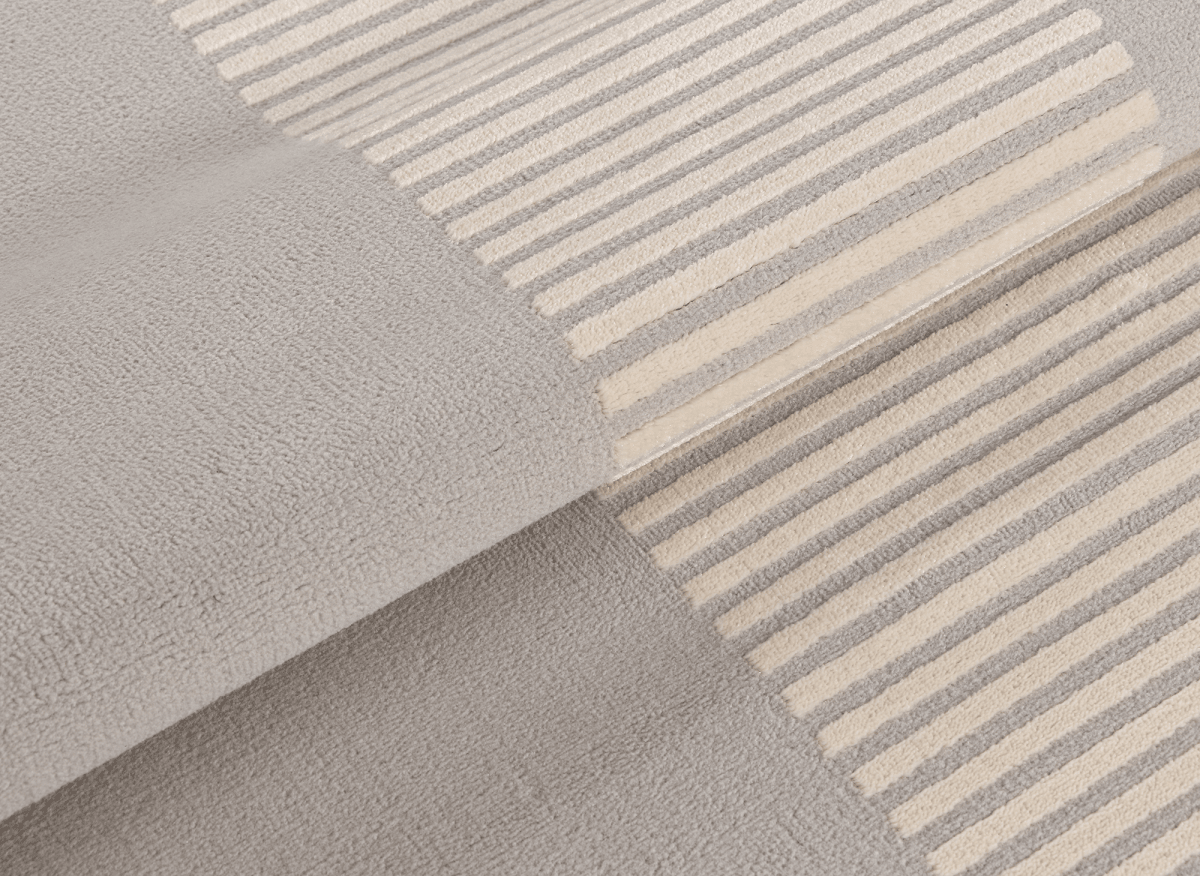 Tapis gris et beige à motifs 200 x 290 cm LYAH - DécoInParis