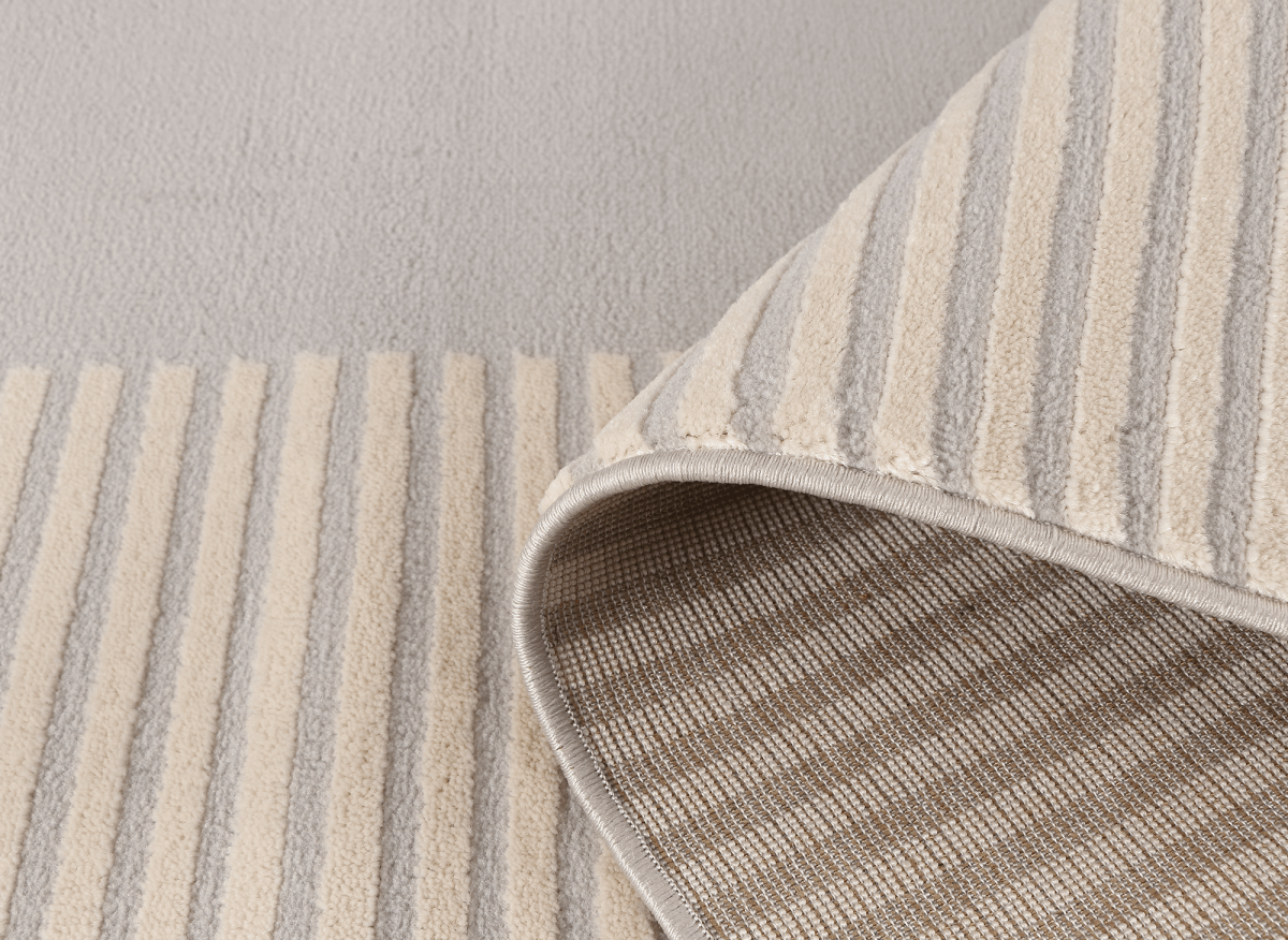 Tapis gris et beige à motifs 200 x 290 cm LYAH - DécoInParis