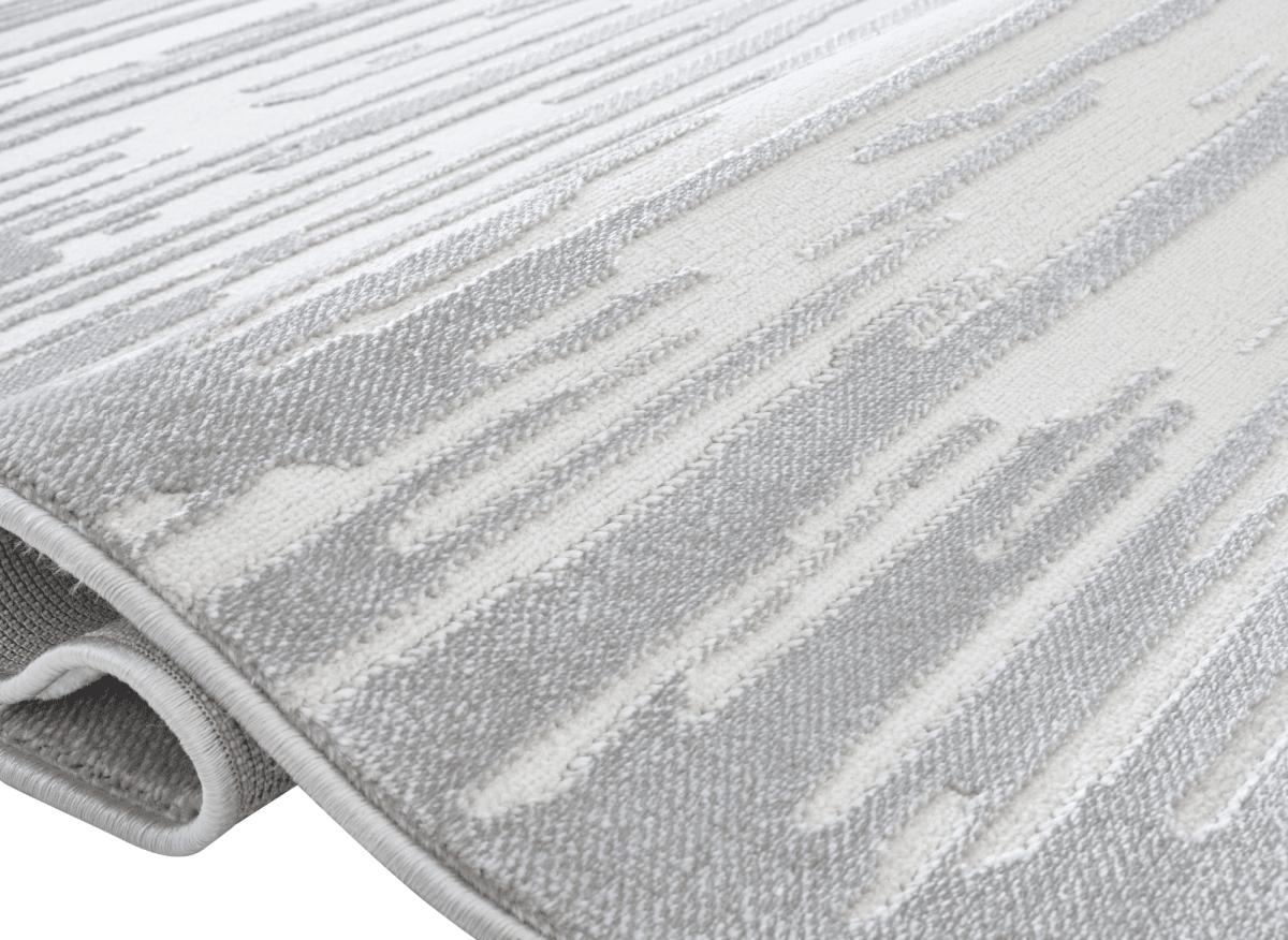 Tapis gris et blanc 200x 290 cm FROST - DécoInParis