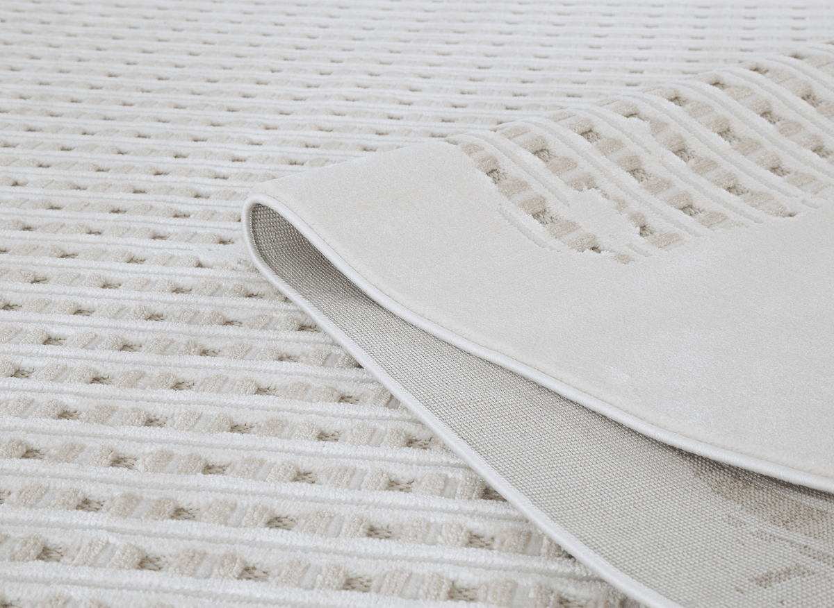 Tapis gris et taupe à motifs graphique 160 x 230 cm SIRMA - DécoInParis