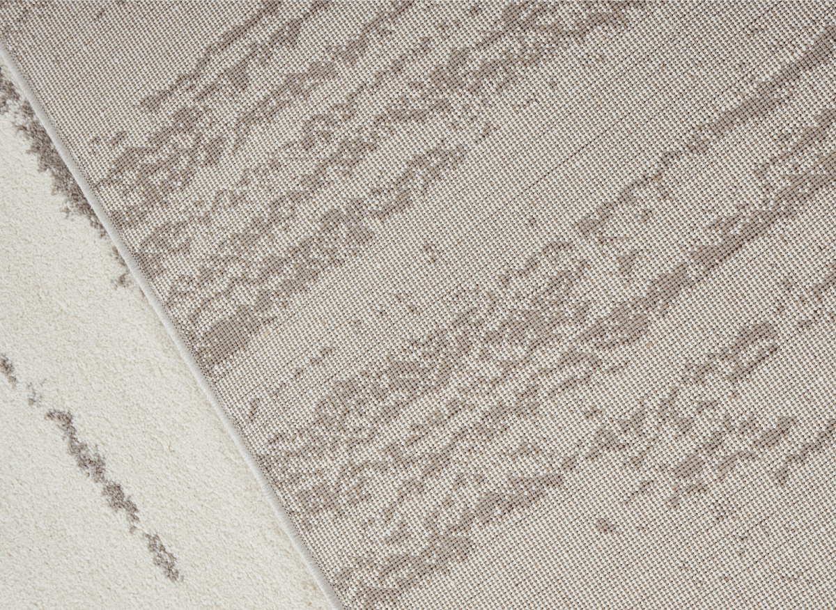 Tapis strié beige et gris 200 x 290 cm NOEA - DécoInParis