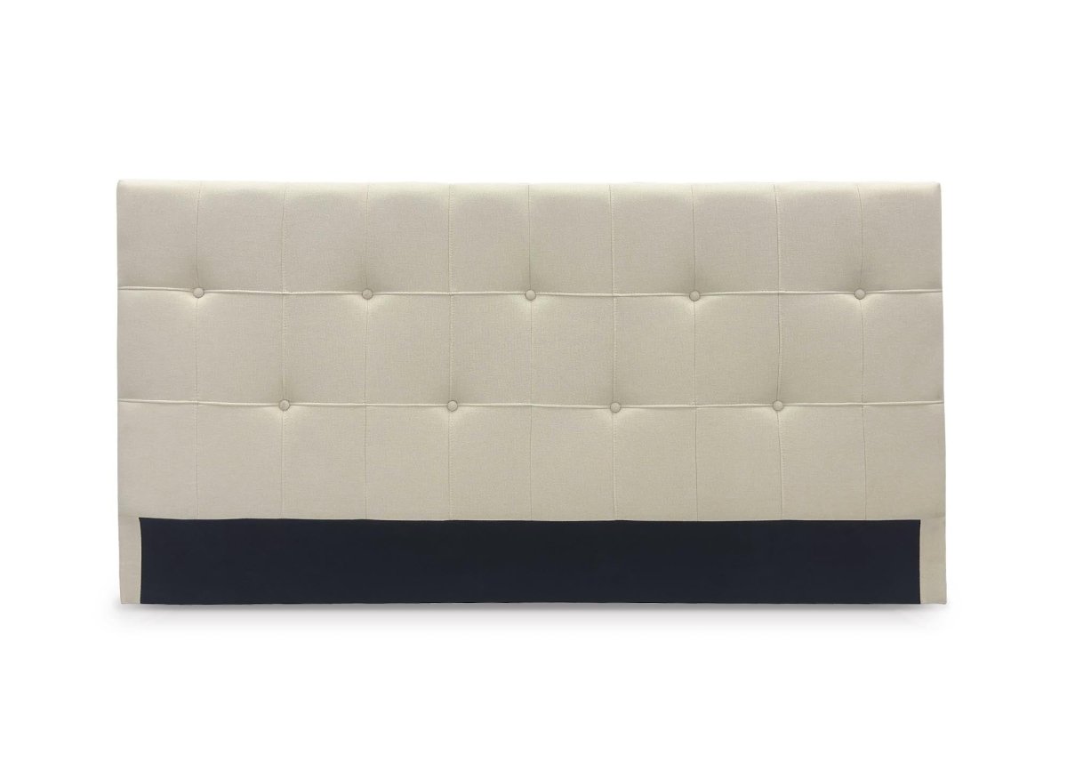 Tête de lit capitonnée en tissu beige 160 cm DOMICE - DécoInParis