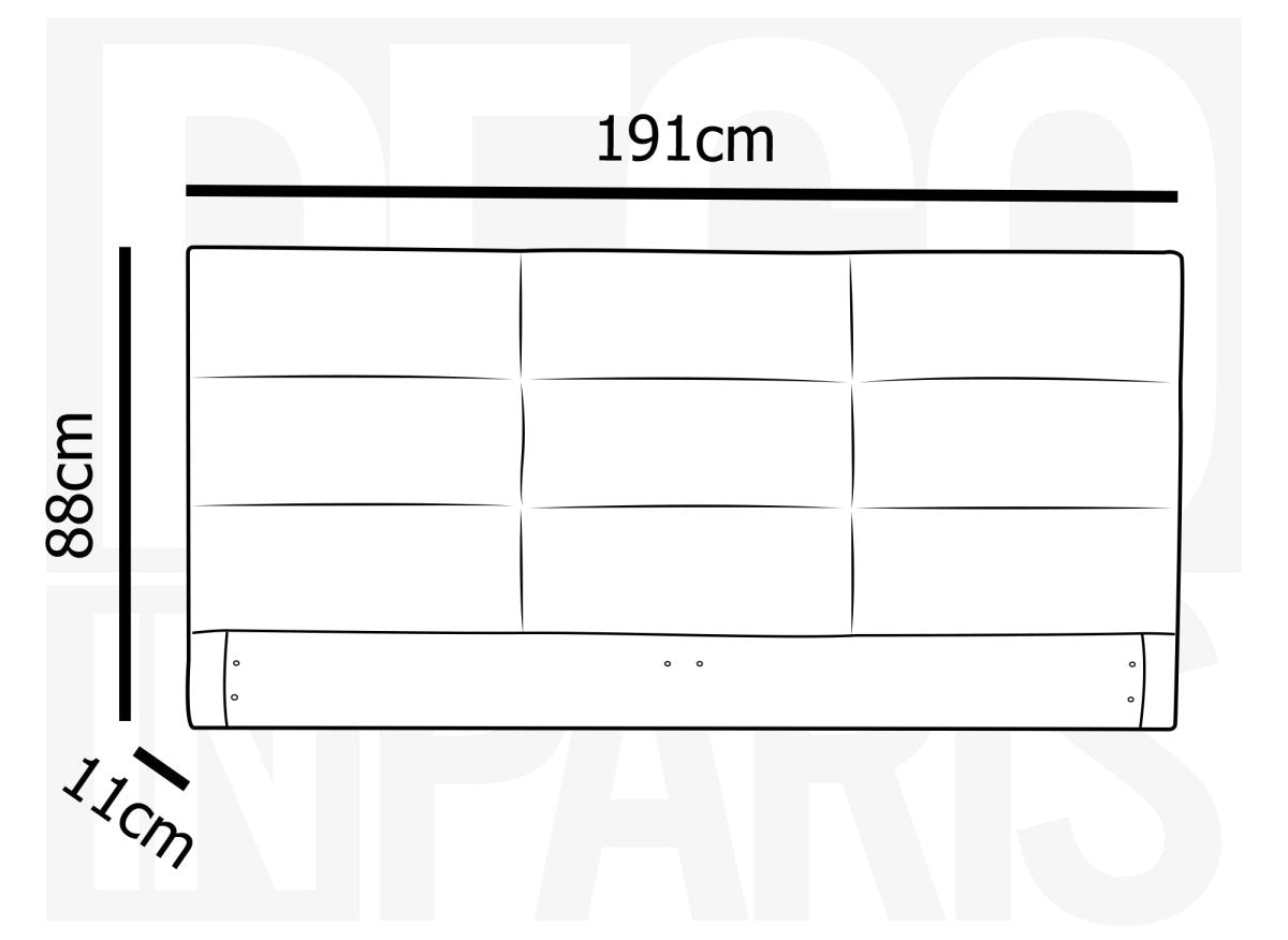 Tête de lit design en tissu beige 180 cm MATTY - DécoInParis