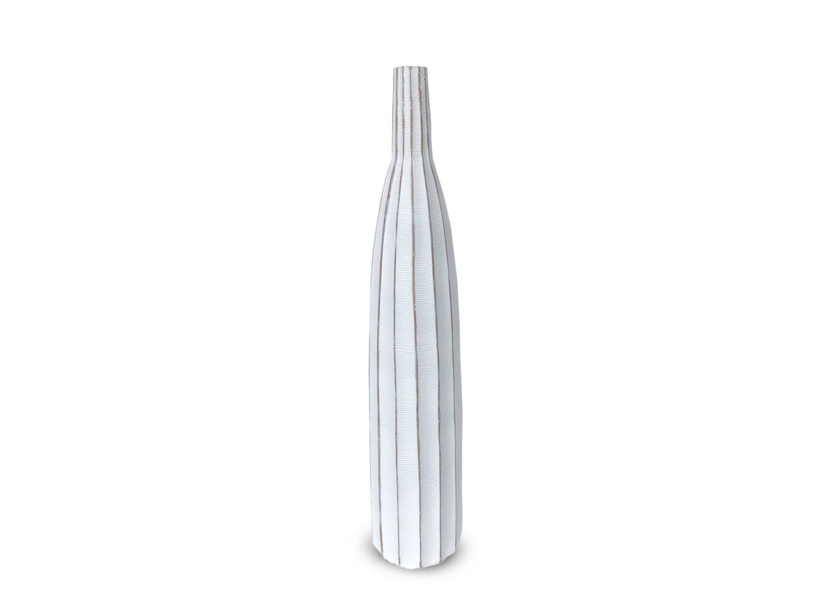 Vase soliflor en résine blanc H76 cm ORME - DécoInParis