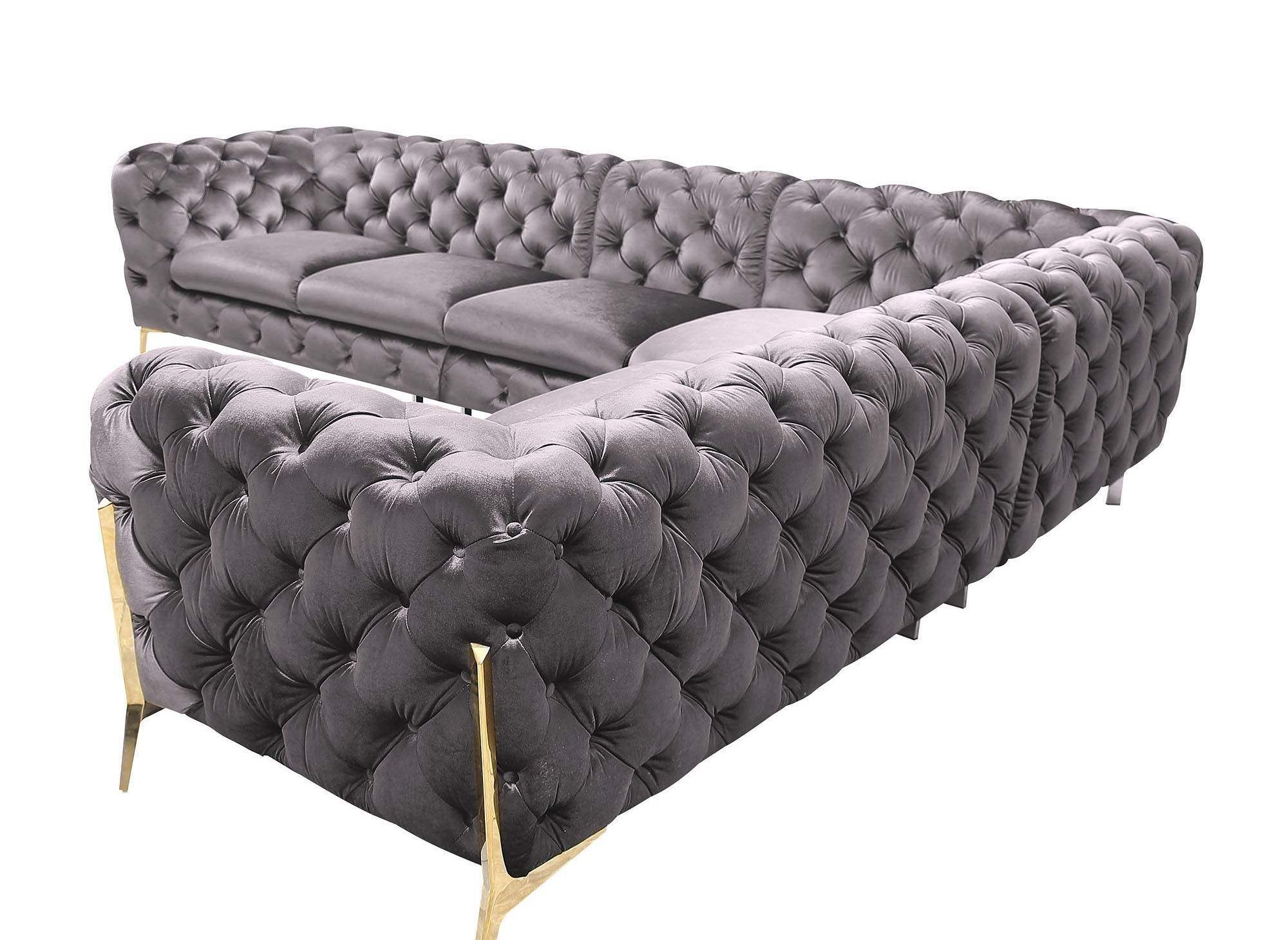 Canape capitonne chesterfield d angle reversible en ...