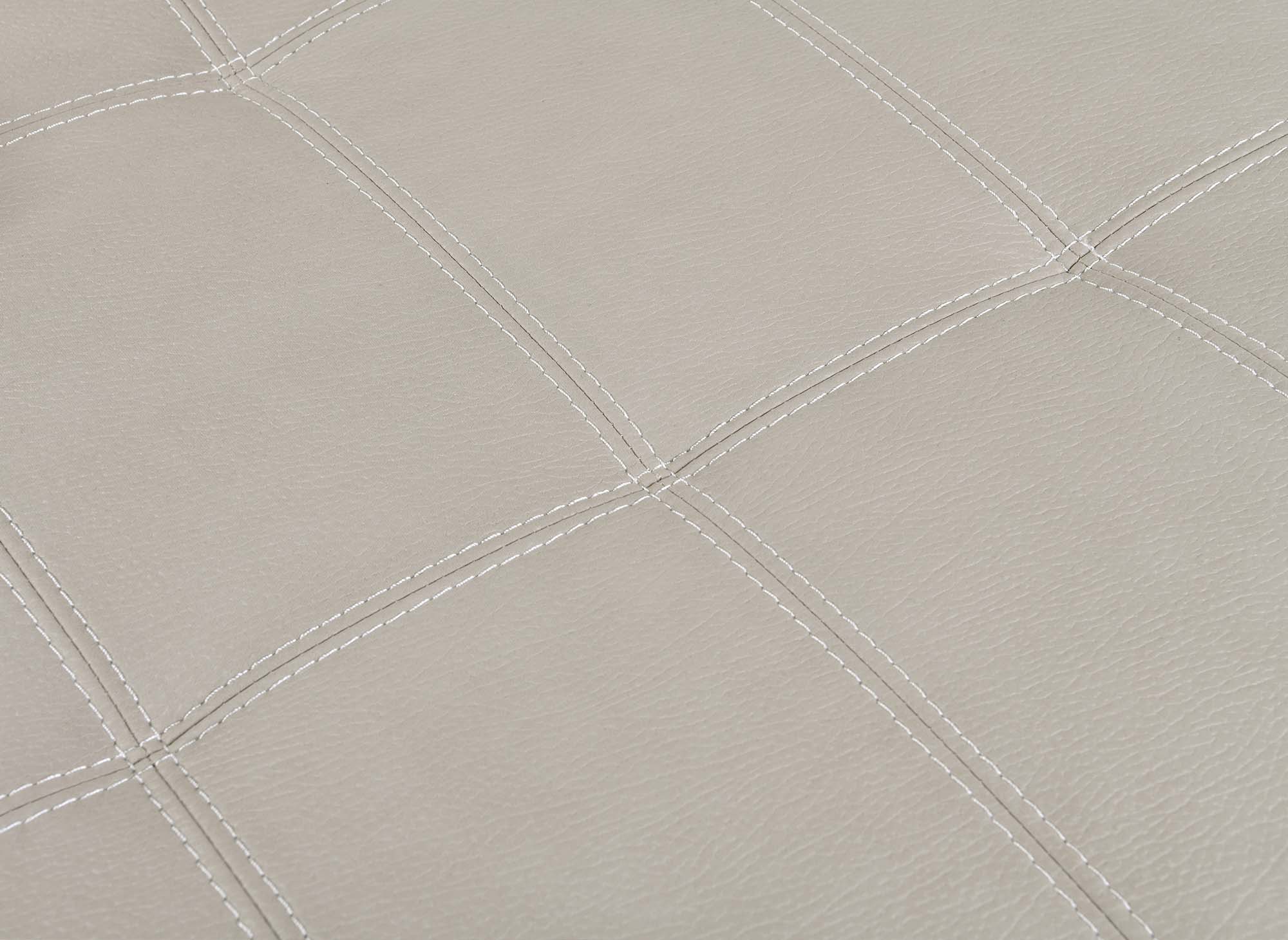 Canapé convertible et panoramique avec coffre de rangement en tissu beige OLIVER - Angle Droit