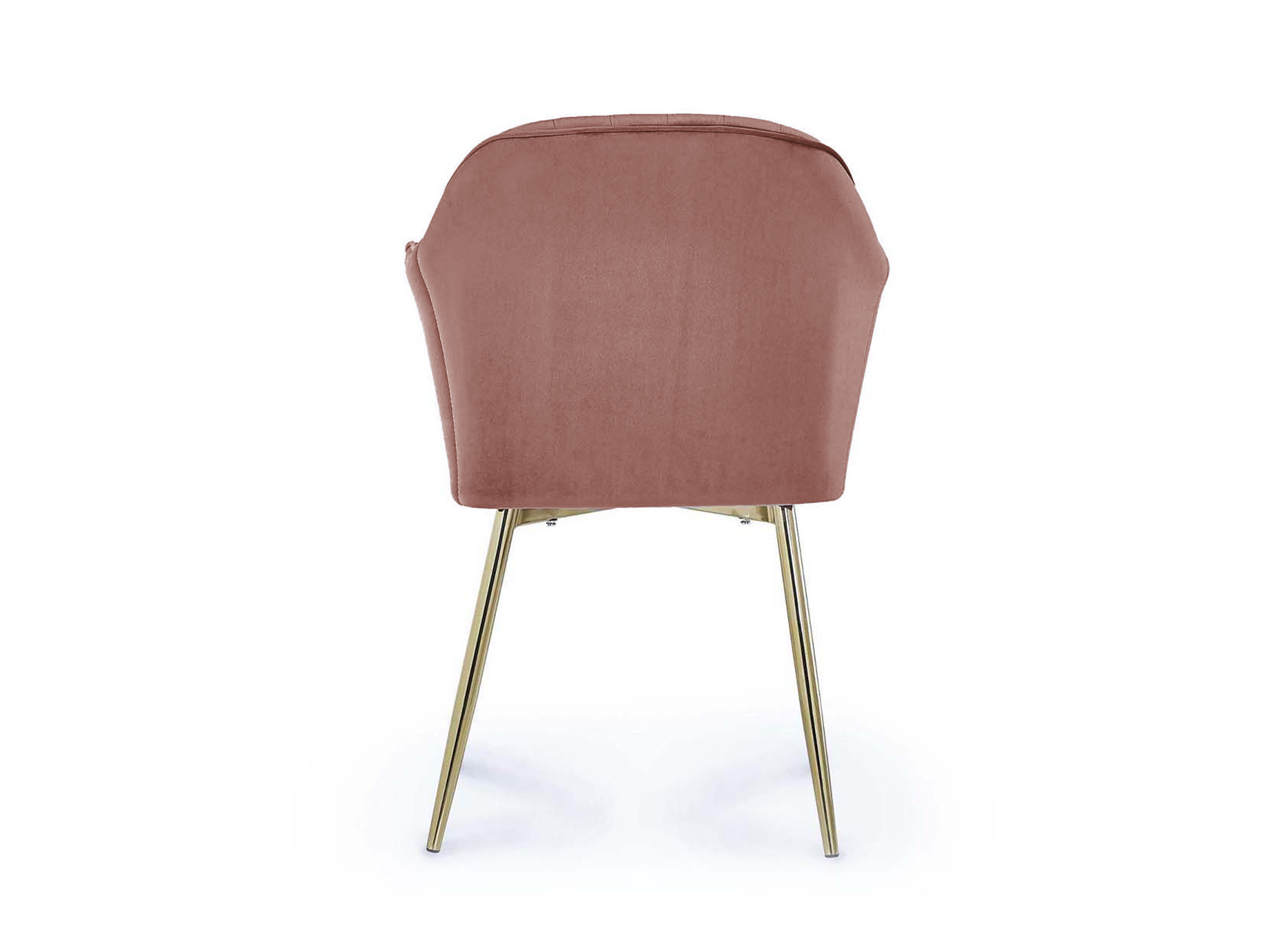 Lot de 2 chaises avec accoudoirs en velours rose EDWIGE