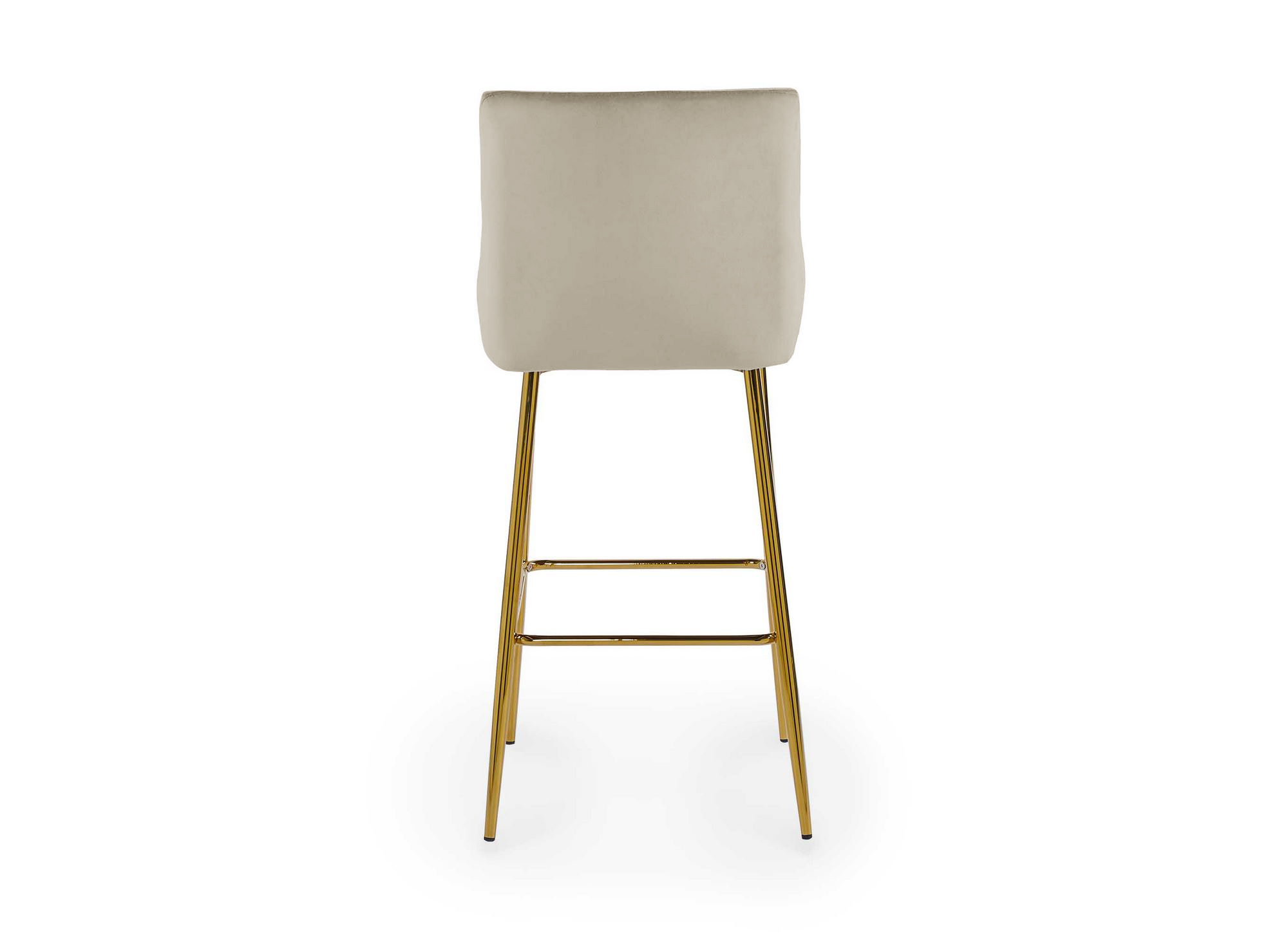 Lot de 2 tabourets de bar design en velours beige LALYA