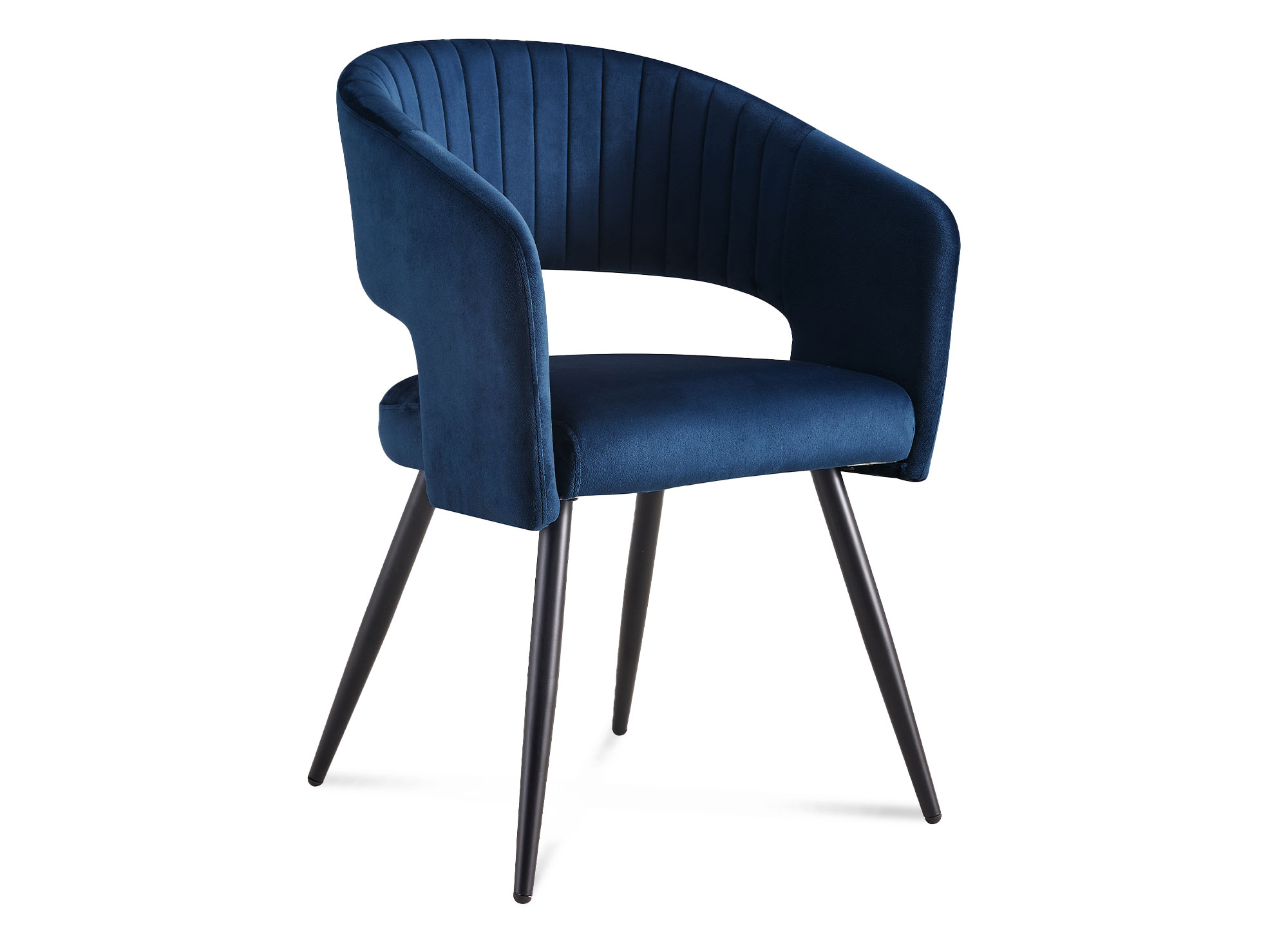 Lot de 2 chaises design en velours bleu GLORIA