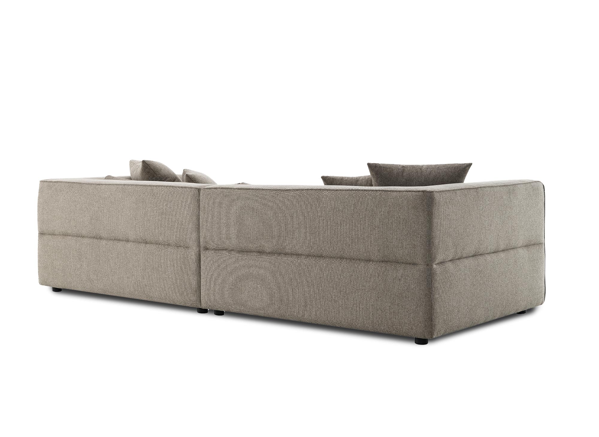 Canapé 4 places en tissu taupe EVELYNE