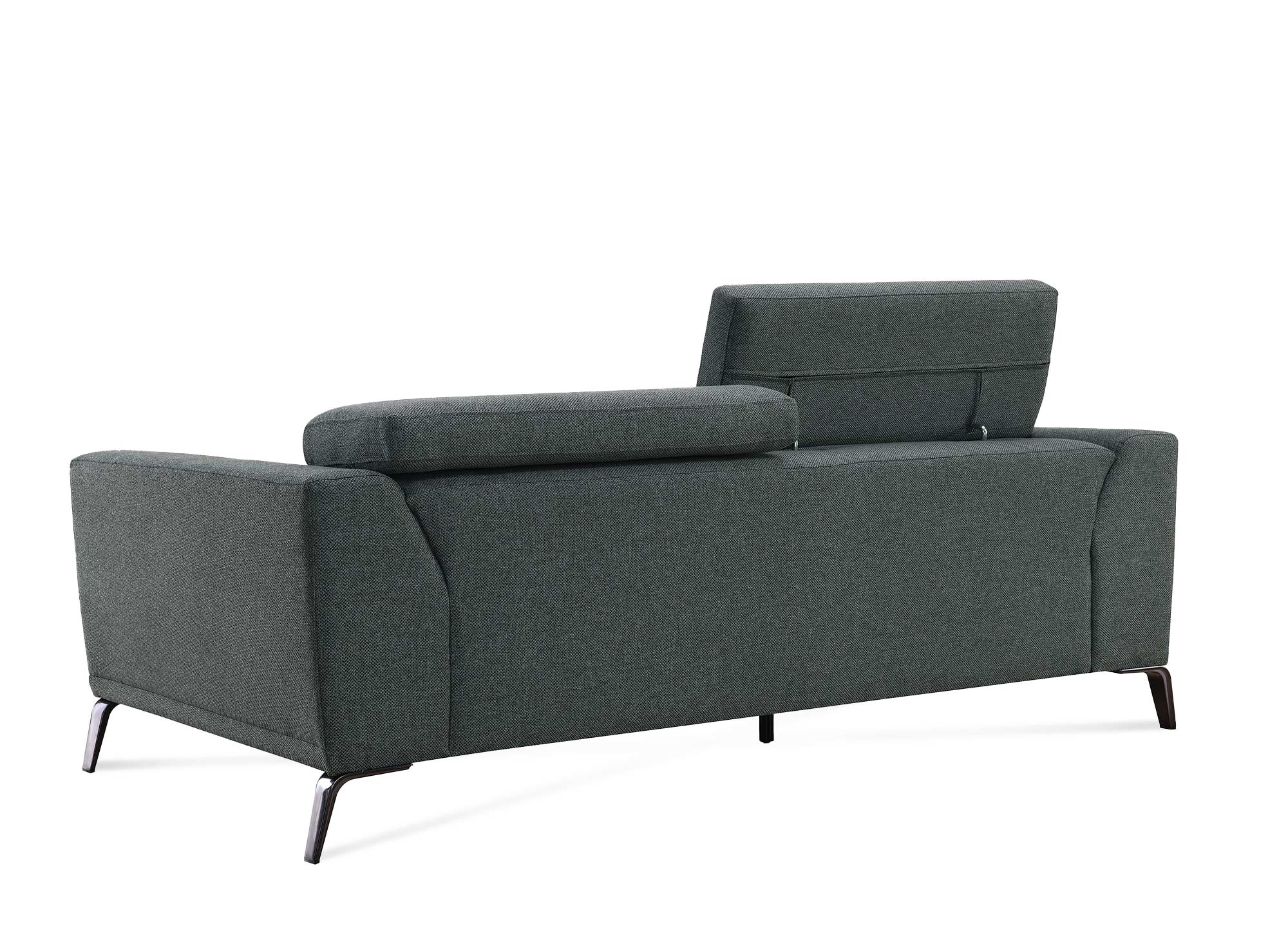 Canapé contemporain 3 places en tissu gris foncé KALISTA