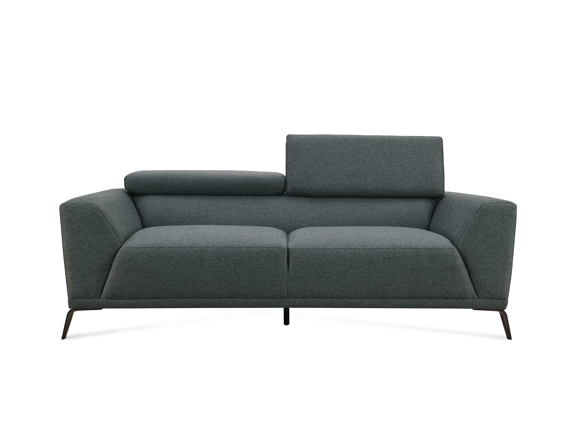 Canapé contemporain 3 places en tissu gris foncé KALISTA