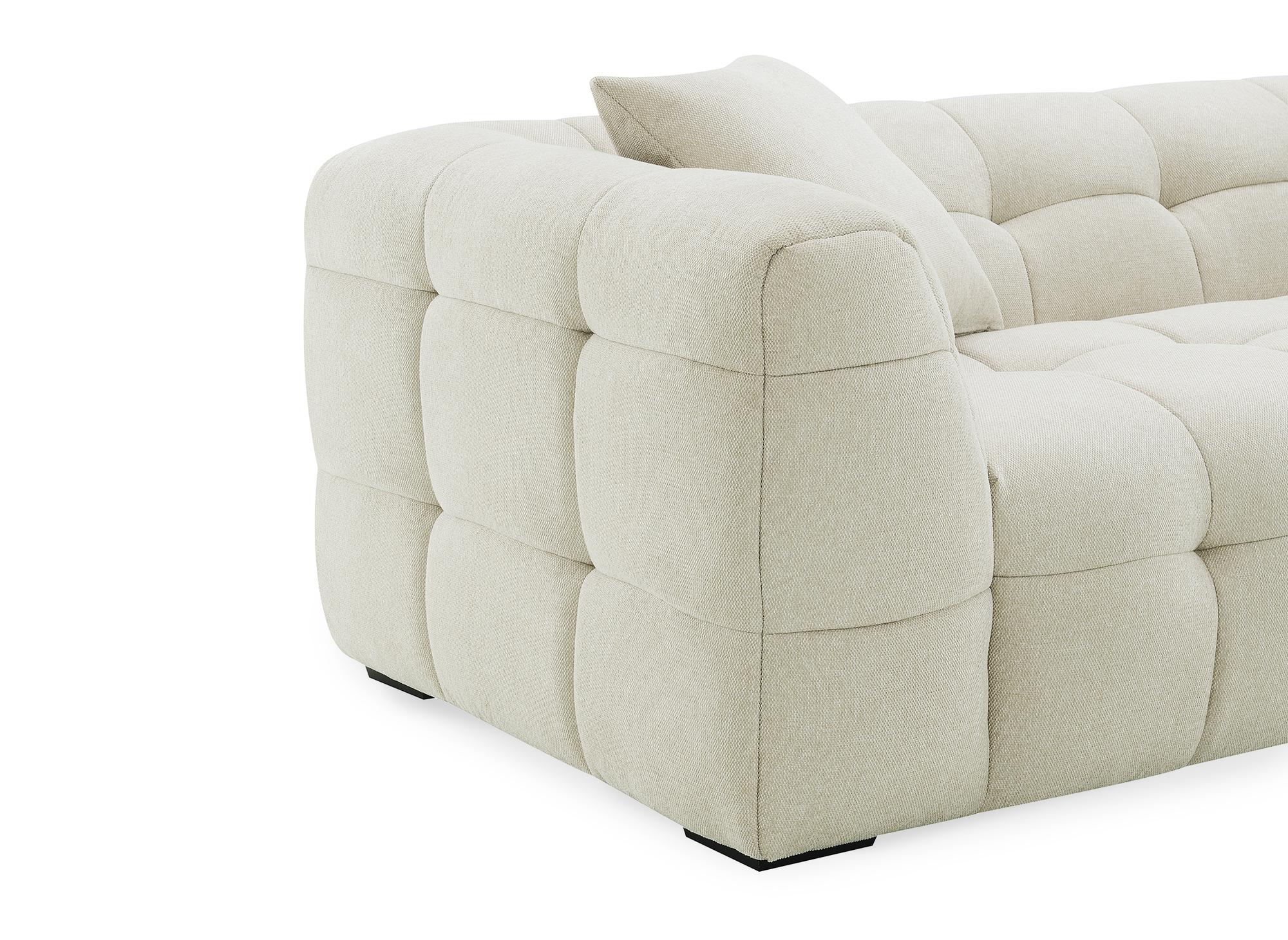 Fauteuil en tissu beige BELLA