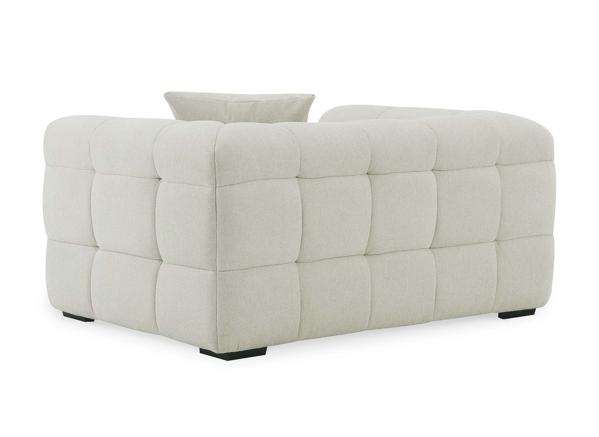 Fauteuil en tissu beige BELLA