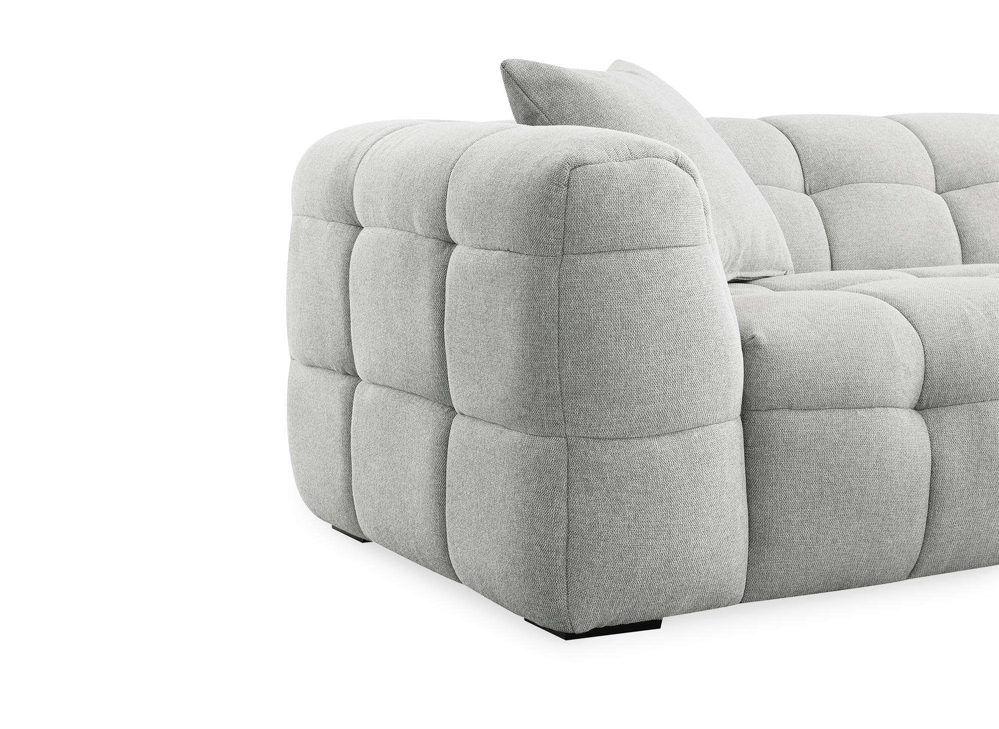 Fauteuil en tissu gris BELLA