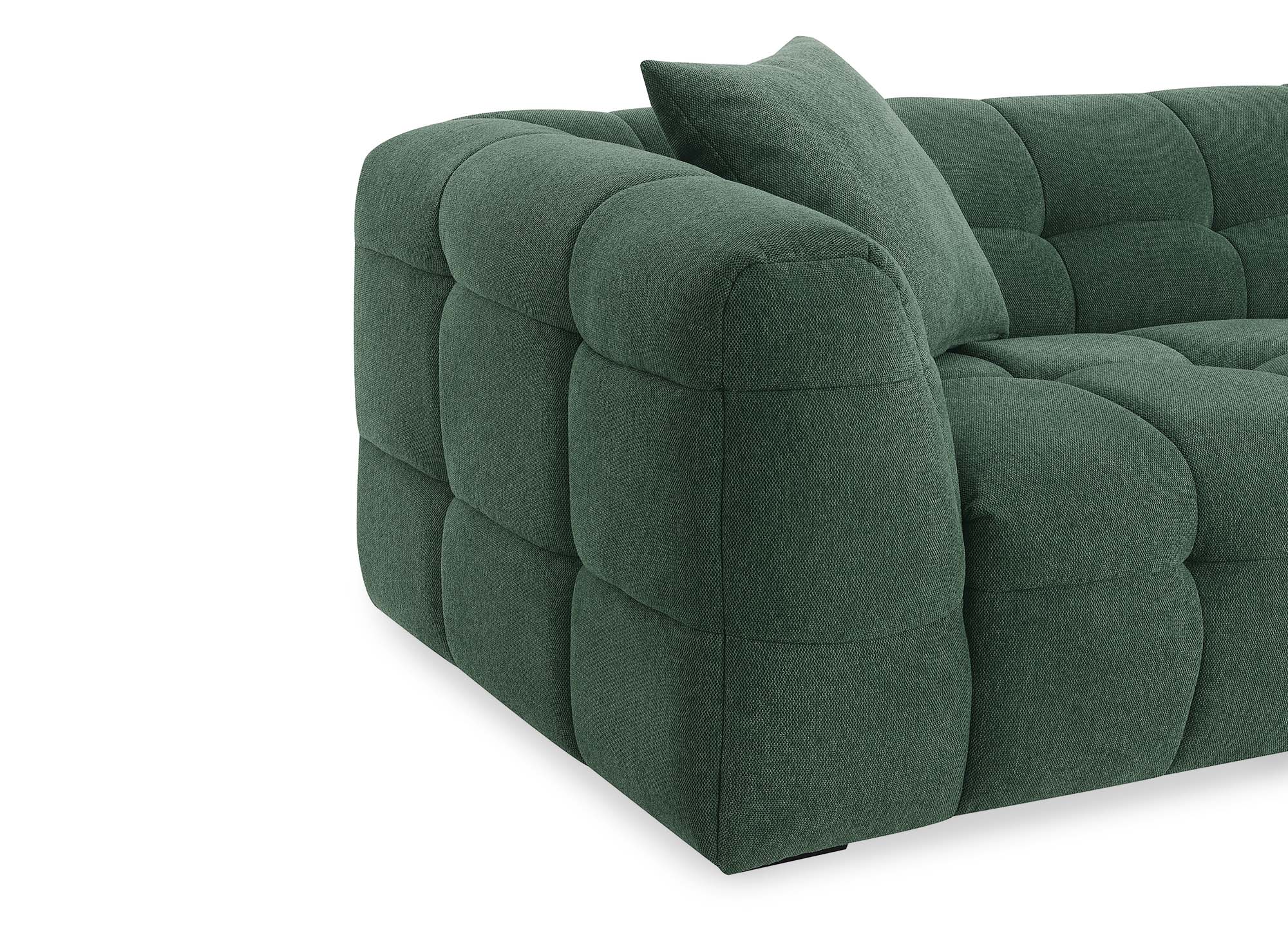 Fauteuil en tissu vert BELLA