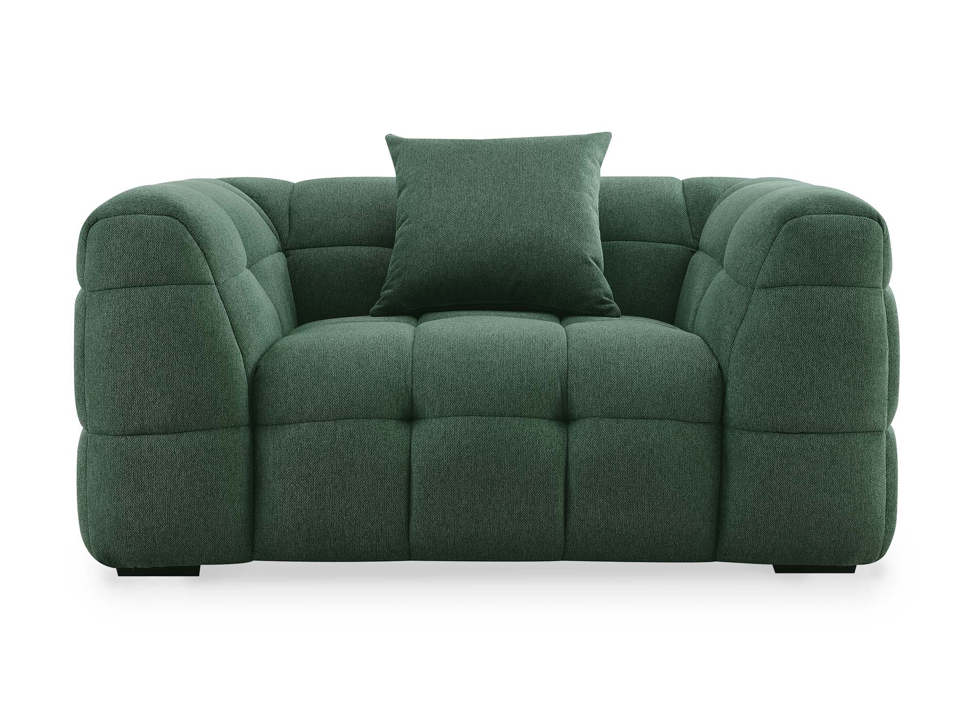 Fauteuil en tissu vert BELLA