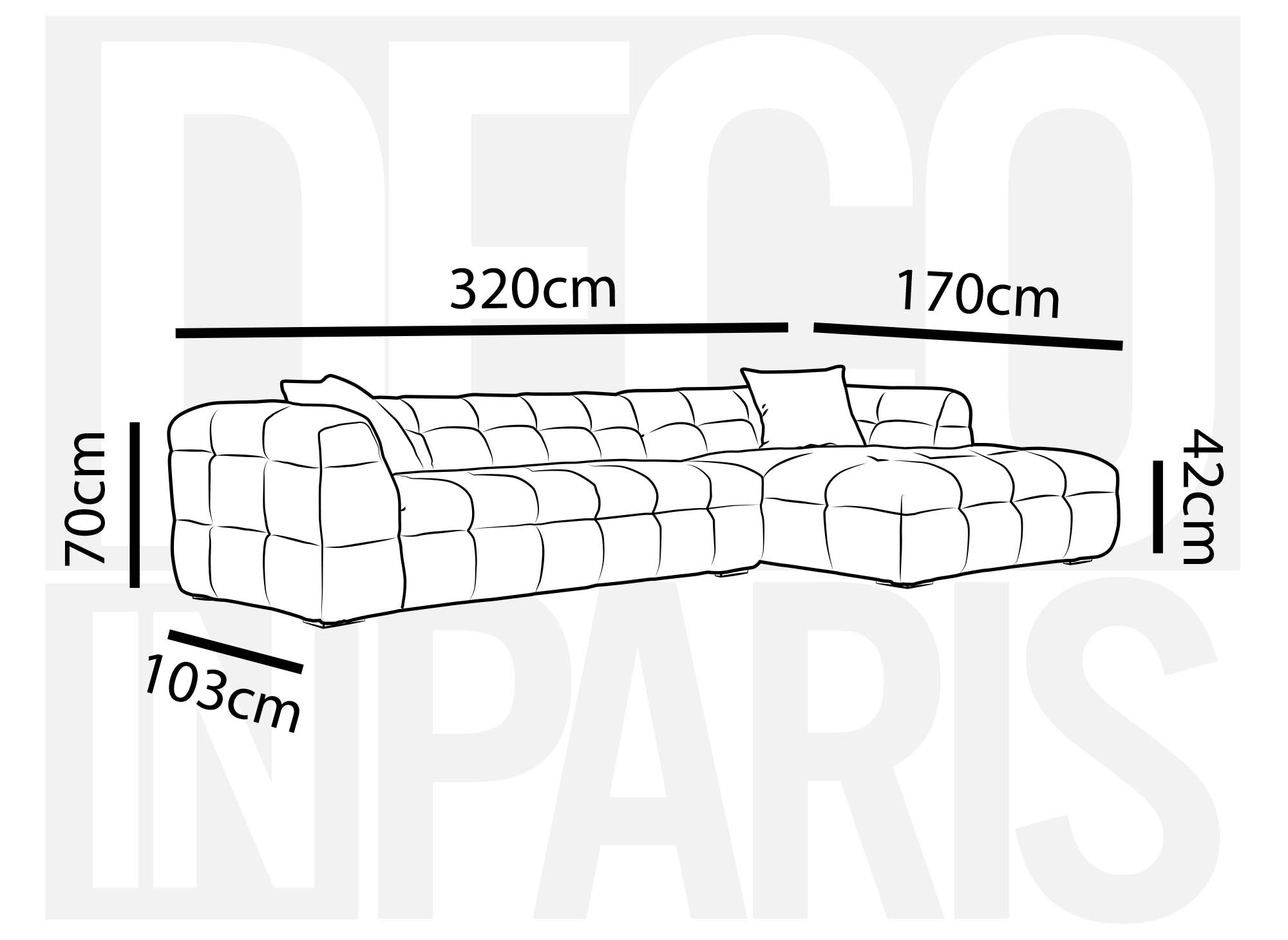 Canap d angle effet peau de mouton blanc cru BELLA Angle droit